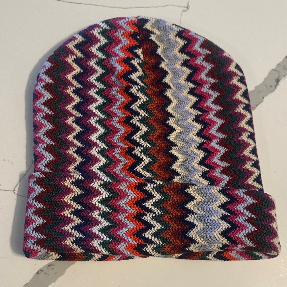 Missoni Multicolor Zigzag Knit Hat